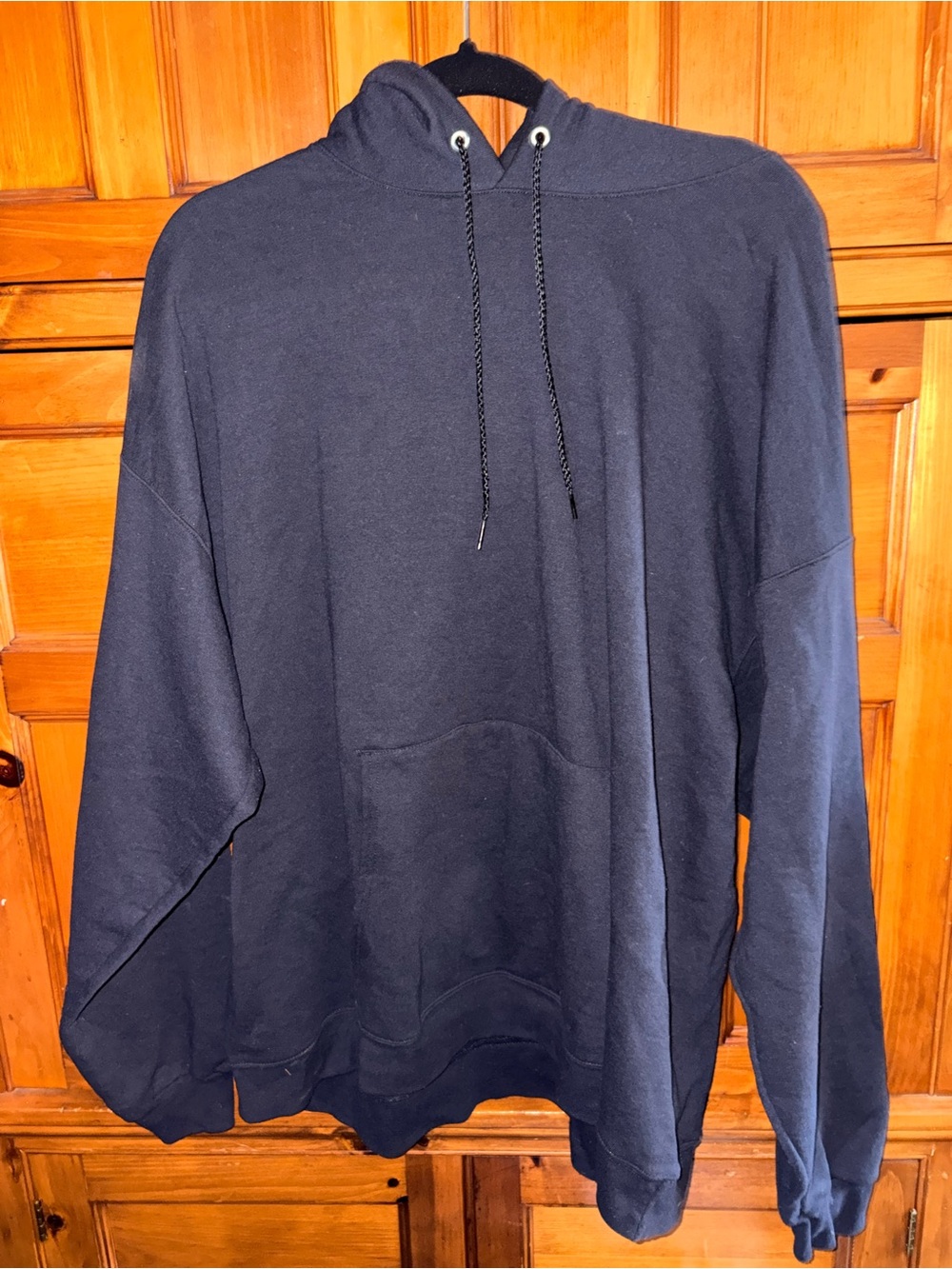 Hanes Men's Navy Hooded Pullover Sweatshirt